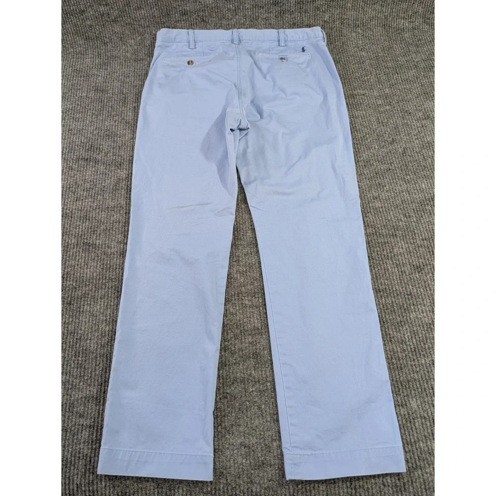 Polo Ralph Lauren Chino Pants Mens 36x32 Blue Straight Stretch Office Casual